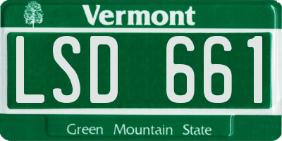 VT license plate LSD661