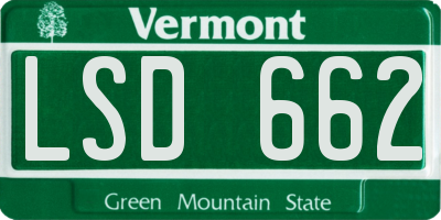 VT license plate LSD662
