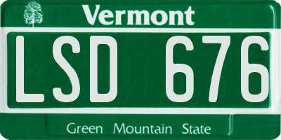 VT license plate LSD676