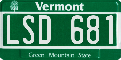 VT license plate LSD681