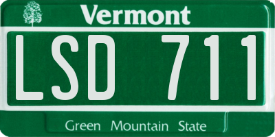 VT license plate LSD711