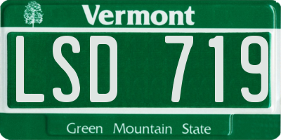 VT license plate LSD719