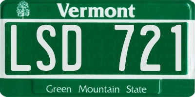VT license plate LSD721