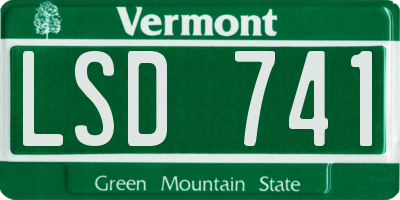 VT license plate LSD741