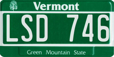 VT license plate LSD746