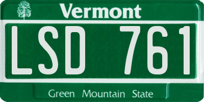 VT license plate LSD761