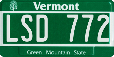 VT license plate LSD772