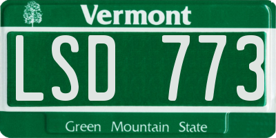 VT license plate LSD773