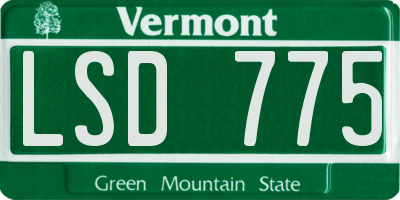 VT license plate LSD775