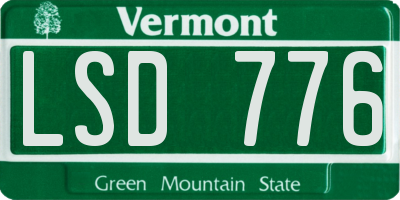 VT license plate LSD776