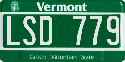 VT license plate LSD779