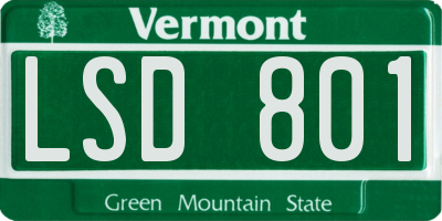 VT license plate LSD801
