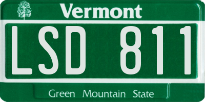 VT license plate LSD811