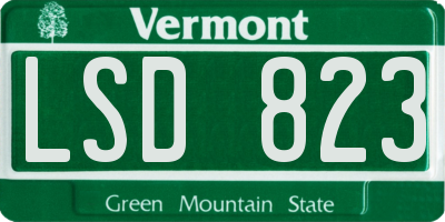 VT license plate LSD823