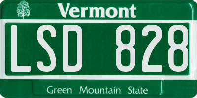 VT license plate LSD828