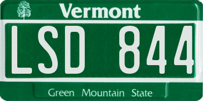 VT license plate LSD844