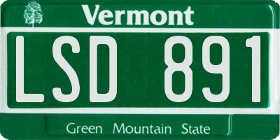 VT license plate LSD891