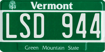 VT license plate LSD944