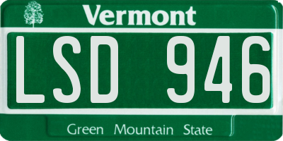 VT license plate LSD946