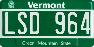 VT license plate LSD964