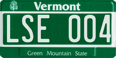 VT license plate LSE004