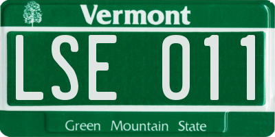 VT license plate LSE011