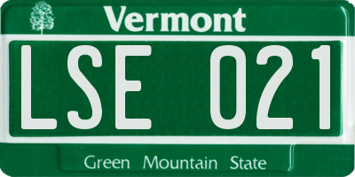 VT license plate LSE021