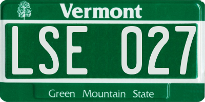 VT license plate LSE027