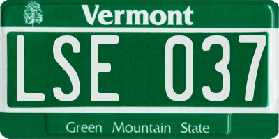 VT license plate LSE037