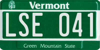 VT license plate LSE041