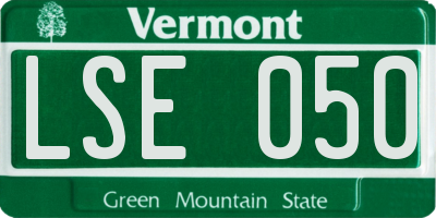 VT license plate LSE050