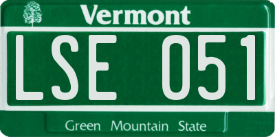VT license plate LSE051