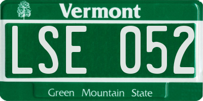 VT license plate LSE052
