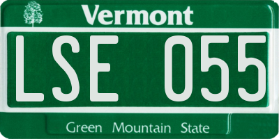 VT license plate LSE055