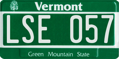 VT license plate LSE057