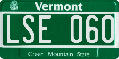 VT license plate LSE060