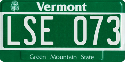 VT license plate LSE073