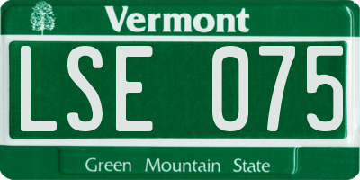 VT license plate LSE075
