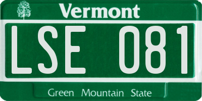 VT license plate LSE081