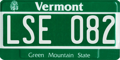 VT license plate LSE082