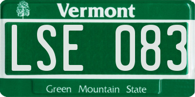 VT license plate LSE083