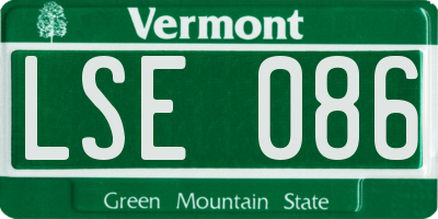 VT license plate LSE086