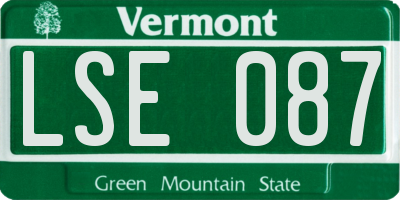 VT license plate LSE087
