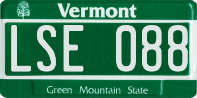 VT license plate LSE088