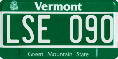 VT license plate LSE090