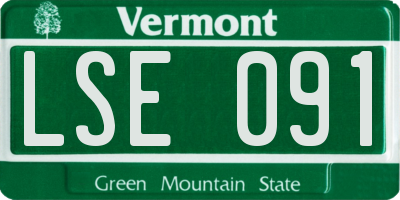 VT license plate LSE091