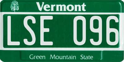VT license plate LSE096