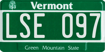 VT license plate LSE097