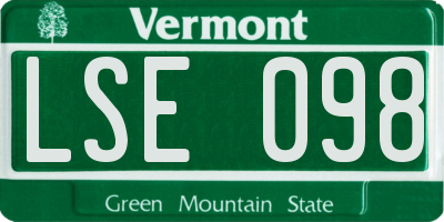 VT license plate LSE098