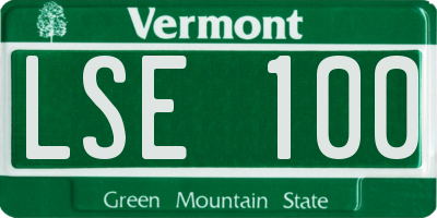 VT license plate LSE100